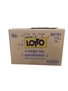 Кроасан Lotto италианско пенливо вино 110гр кутия 18 бр